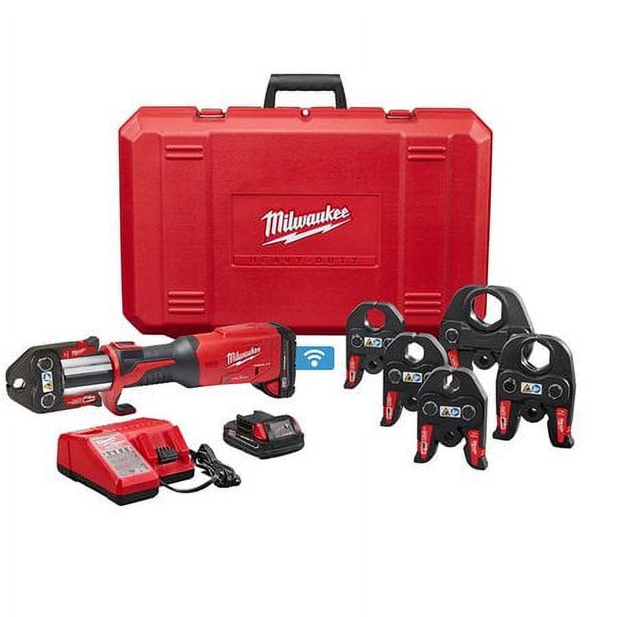 Milwaukee 2922-22 M18 FORCE LOGIC Brushless Lithium-Ion 1/2 in. - 2 in. Jaws Cordless Press Tool with ONE-KEY Kit (2 Ah)