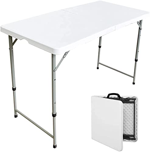 Amazing for less 6ft Folding Table White Plastic Folding Table Portable Long Foldable Tables Indoor Outdoor Picnic Camping Fold Table 6 Foot Party Table (4ft, 6ft, 8ft)