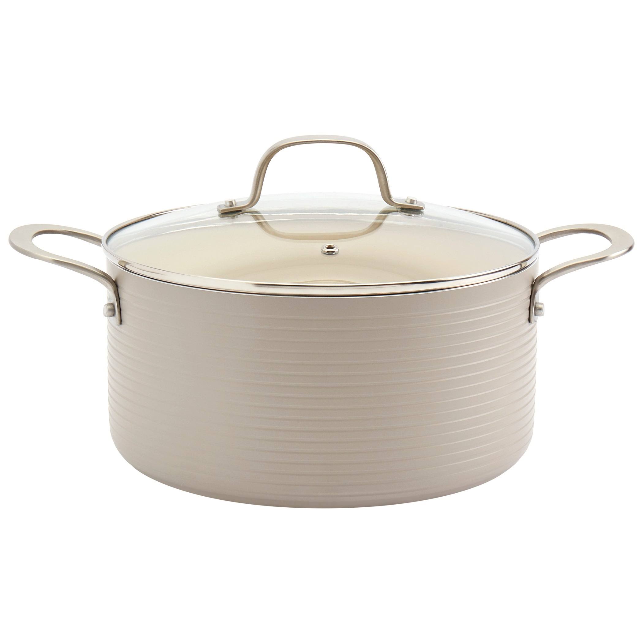 Denmark Monaco 10-Piece Fog Aluminum Non-Stick Cookware Set, Gray