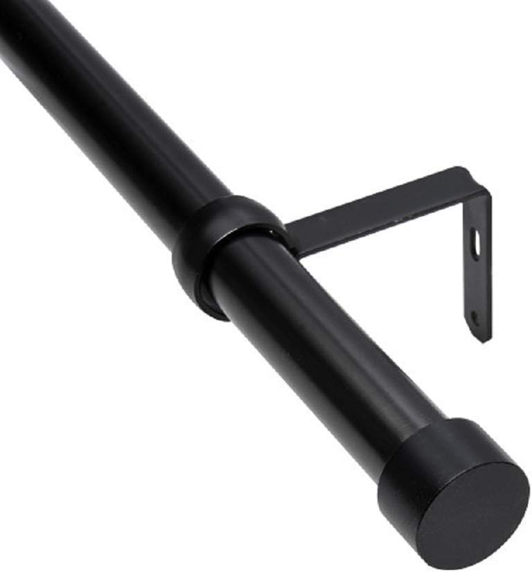 Umbra Cappa 1-1/4” Adjustable Curtain Rod for Windows in Single or Double, 36 to 72-Inches, Nickel