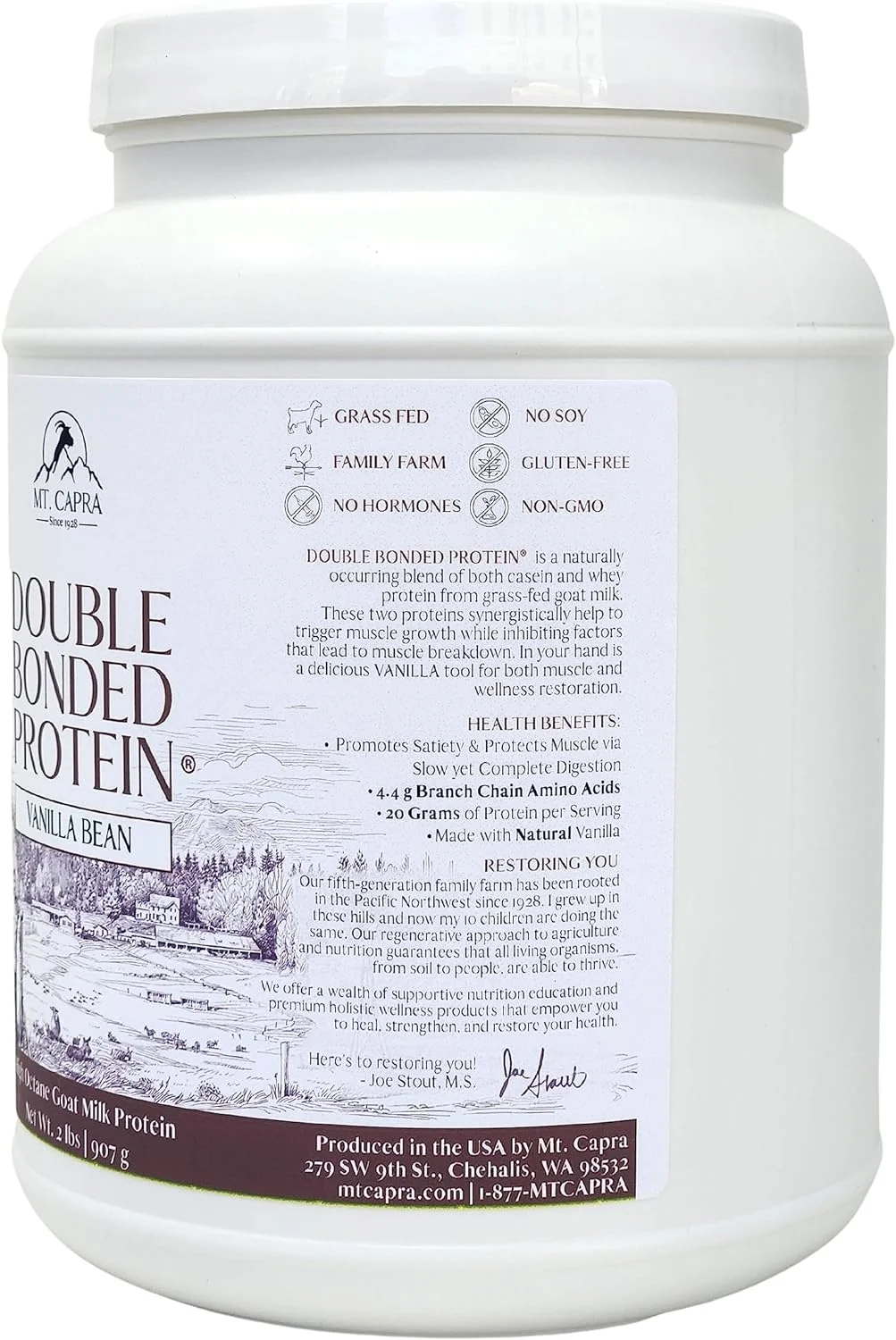 Mt. Capra Products Double Bonded Protein Vanilla Bean - 2 lbs