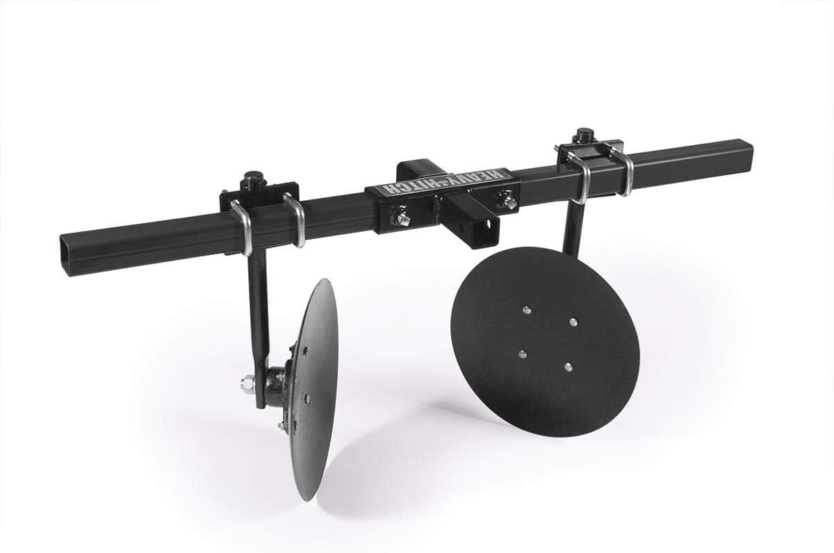 Heavy Hitch Multi-Purpose Disc Cultivator Garden Bedder Attachment with S-Tines and Row Maker Insert Powdercoated in Green | USA Made for Small Tractor Applications