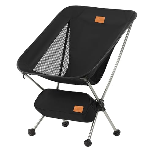 Naturehike YL08 Ultralight Camping Chair, 2.12 LBS Portable Backpacking Chair with Anti-Sinking Feet, Lightweight Compact Collapsible Camp Chair Folding Hiking Chair