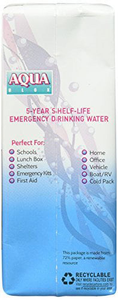 Aqua Blox Emergency Drinking Water,6.75 oz.,PK32  73111