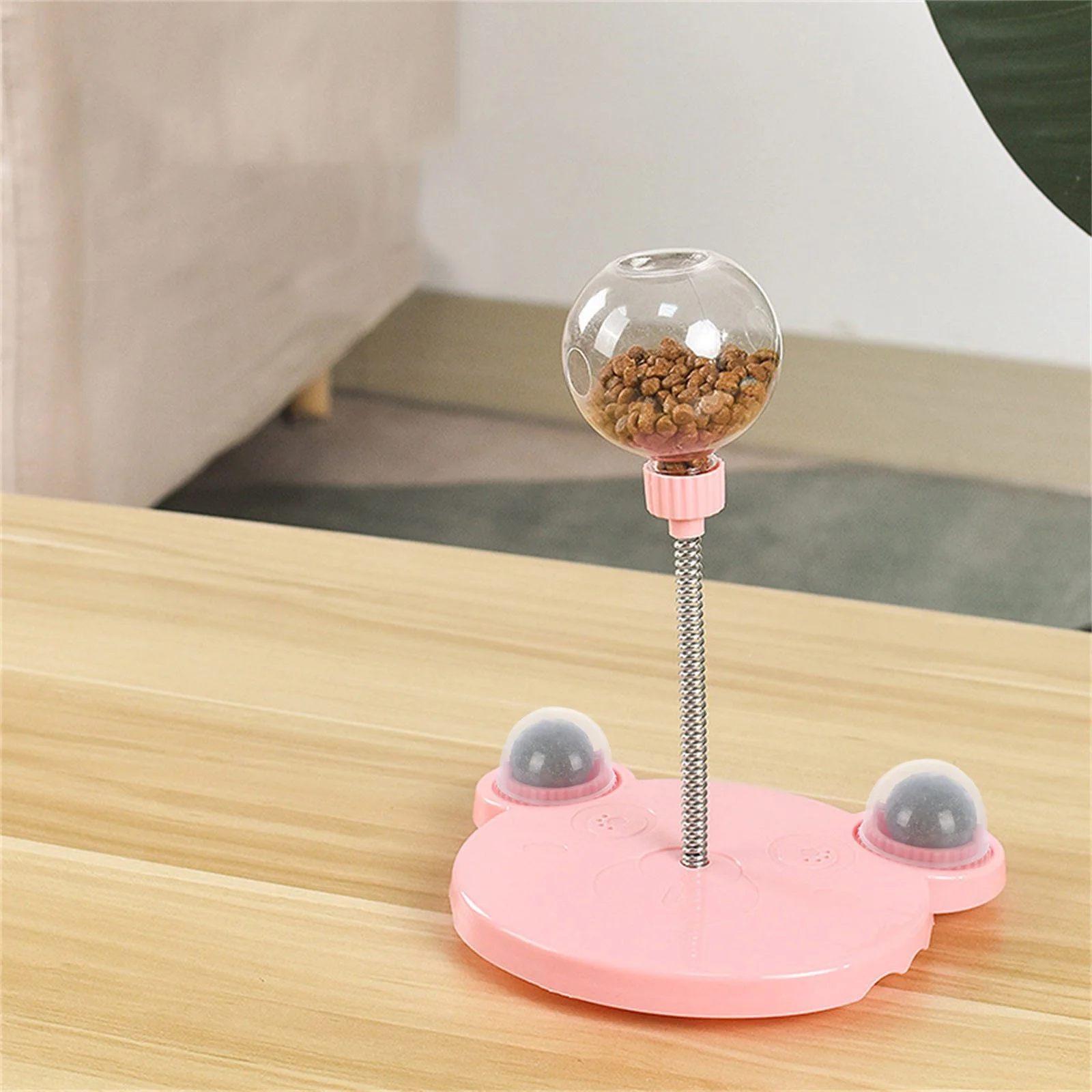 Cat Treat Dispenser, 2025 New Treat Dispensing Dog Toys, Interactive Pet Toy, Multifunctional Slow Feeder Leaking Treats Ball Pet Feeder Toy with Peppermint Balls