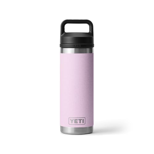 YETI Rambler 18 oz Bottle, Vacuum Insulated, Stainless Steel with Chug Cap, Sandstone Pink