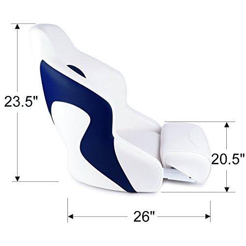 Leader Accessories Two Tone Captain&s Bucket Seat Premium Sports Flip Up Boat Seat