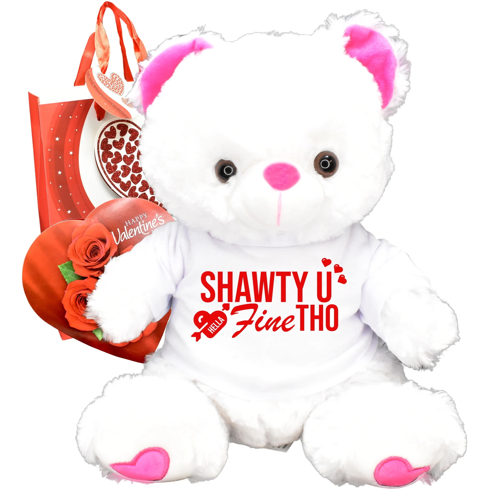 Shawty U Hella Fine Tho Galentines Gifts Valentines Day Teddy Bear Chocolates Gift Bag Her Women Best Friend Girlfriend