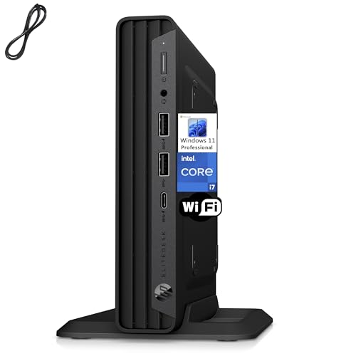 HP EliteDesk 800 G6 Business Mini PC Desktop Computer, Intel Octa-Core i7-10700 up to 4.8GHz, 32GB DDR4 RAM, 1TB PCIe SSD, 802.11AC WiFi, Bluetooth, Type-C, 3.13 lb, Windows 11 Pro, AZ-XUT