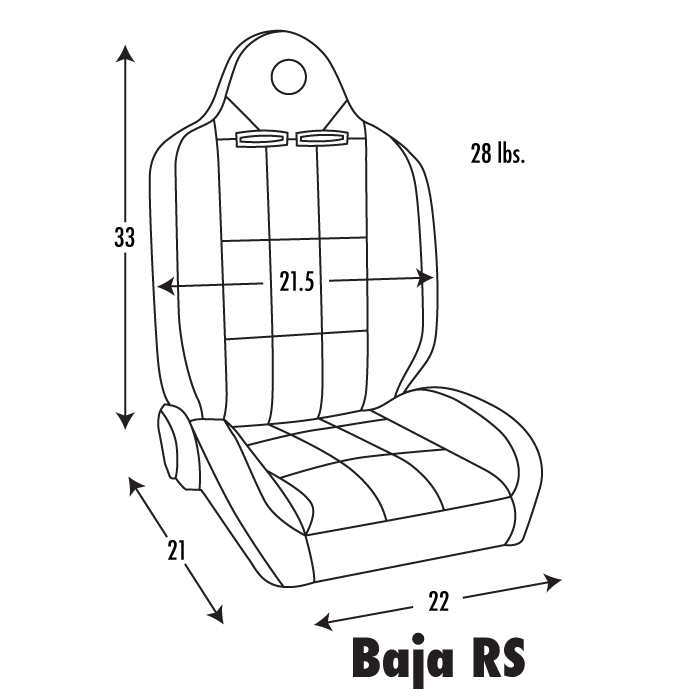 Corbeau Baja RS Suspension Seat Black Vinyl 66401