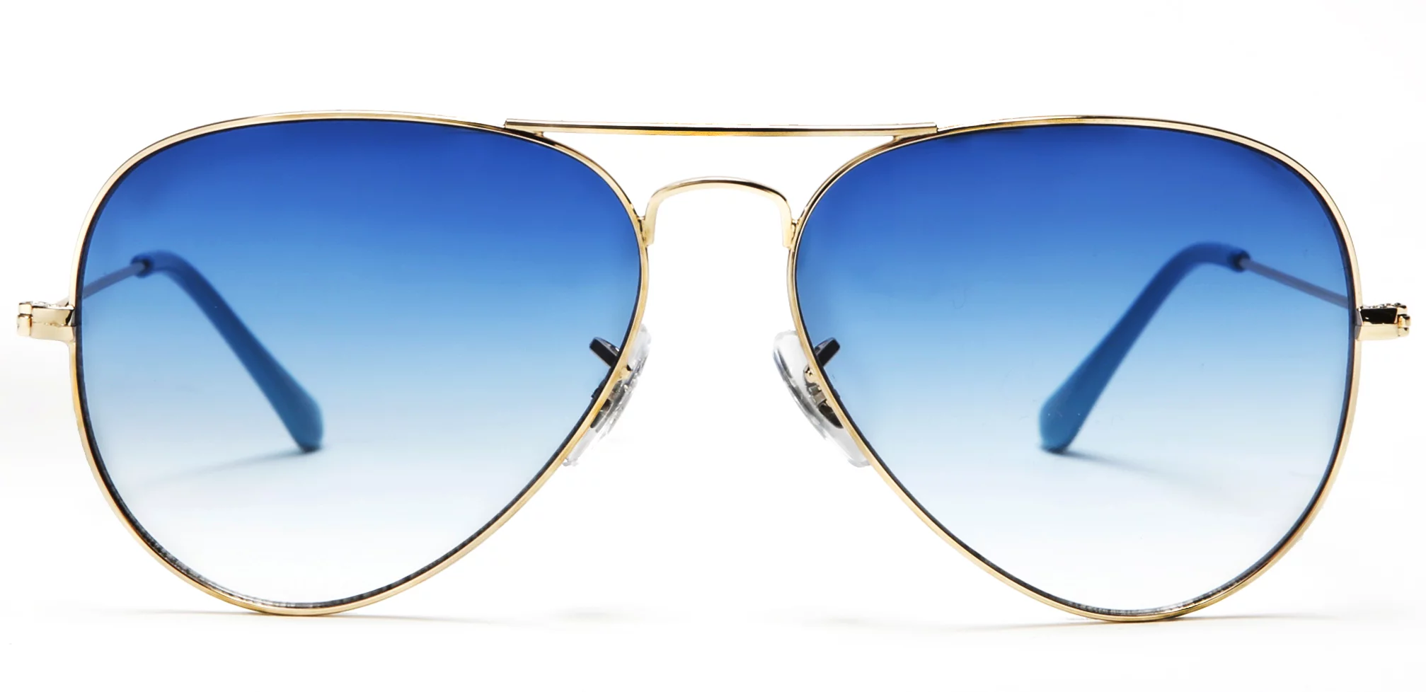 Samba Shades Unisex Classic Aviator Sunglasses Gold Frame Blue Lens - Glen & Ivy Sky Inspired