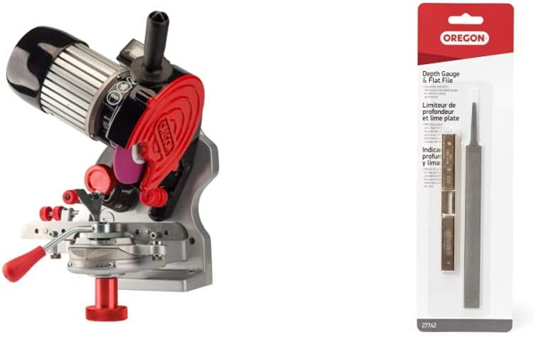 Oregon Professional Compact 120-Volt Bench Grinder, Universal Saw Chain Sharpener, for All Chainsaw Chains (410-120)