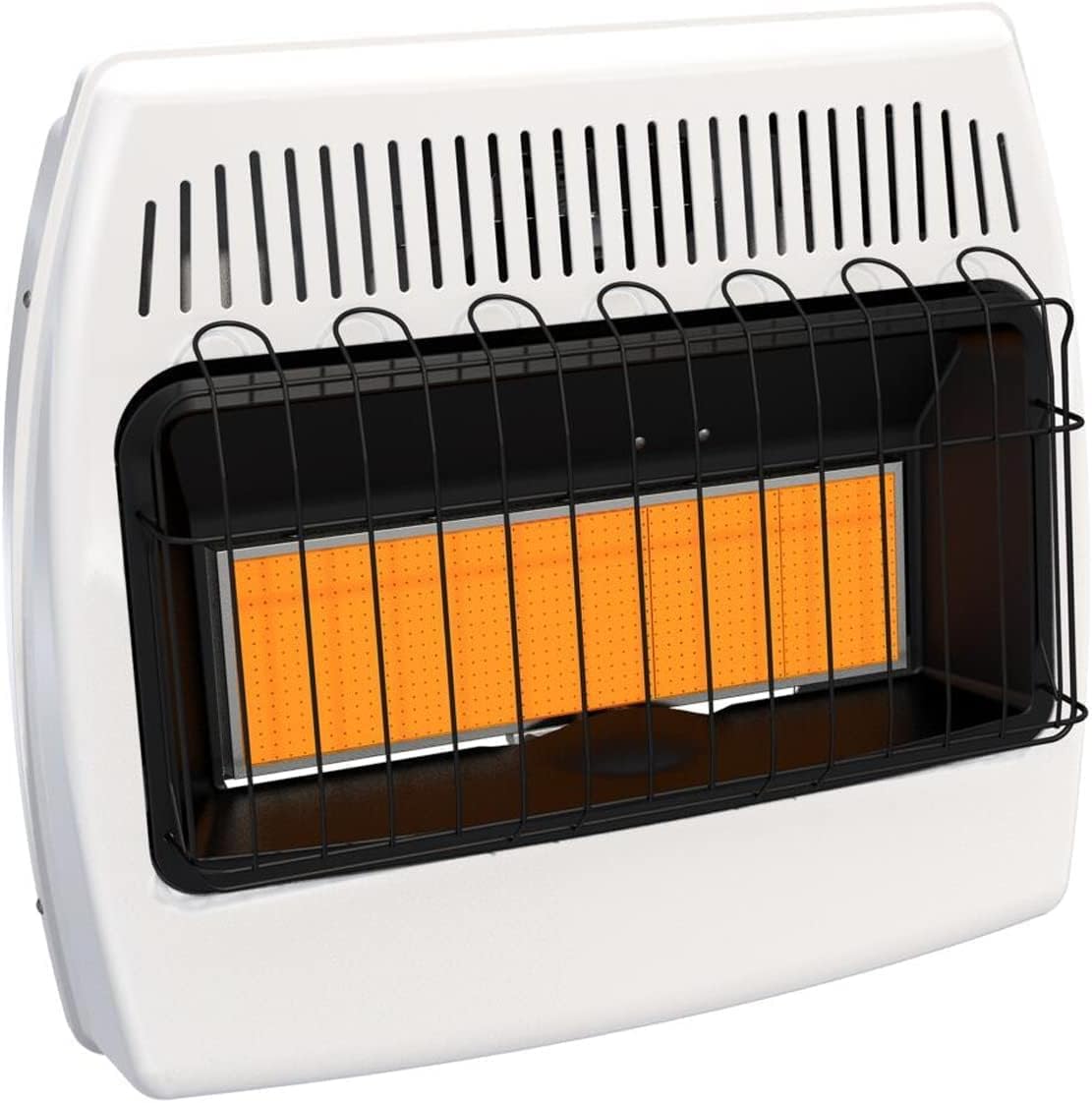 30,000 BTU Natural Gas / Propane Wall Heater for Indoor Use - Dual Fuel, Vent-Free
