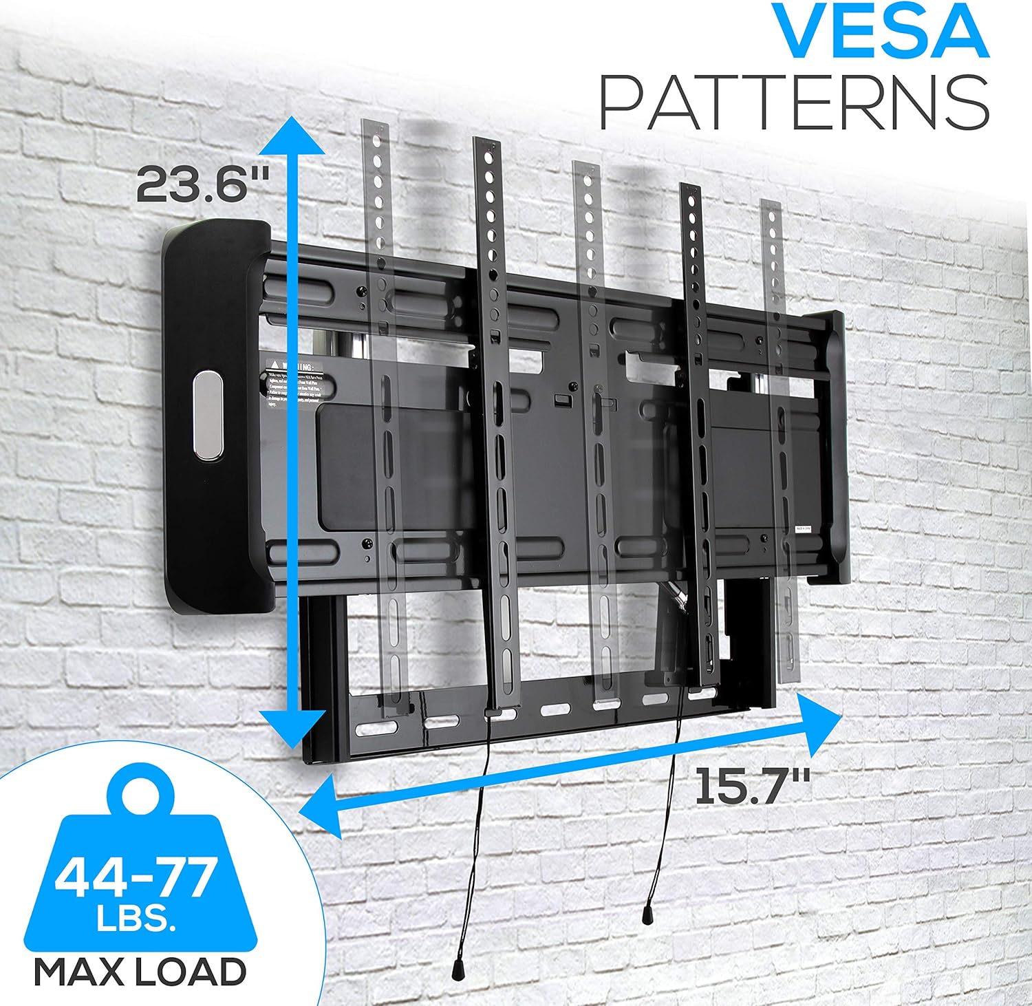 Pyle Home Universal Fixed TV Wall Mount - Slim Quick Install VESA Mounting Bracket for TV Monitor, Mounts 37 to 55 Inch HDTV, LED, LCD, Plasma, Flat, Ultrawide Smart Television Up to 77 LB PSW661LF1