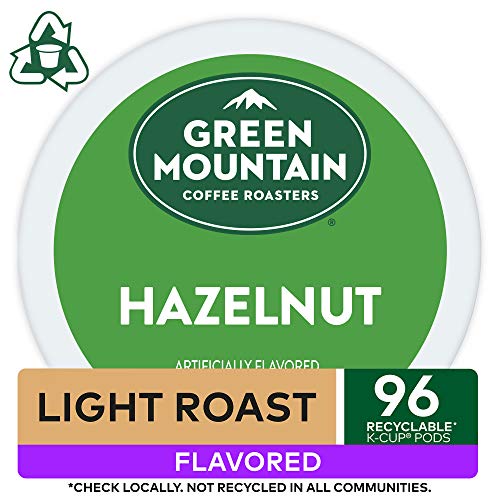 Green Mountain Coffee Roasters Hazelnut Coffee, Keurig Single-Serve K-Cup pods, Light Roast, 96 Count