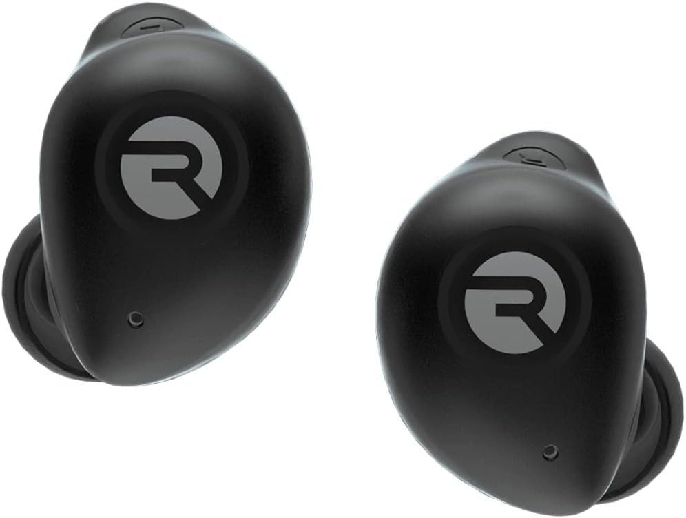 Raycon Fitness Earbuds True Wireless Bluetooth with Built in Mic 54 Hours of Battery IPX7 Waterproof and Charging Case with Talk, Text, and Play Bluetooth 5.2 Portable Sport (Carbon Black)