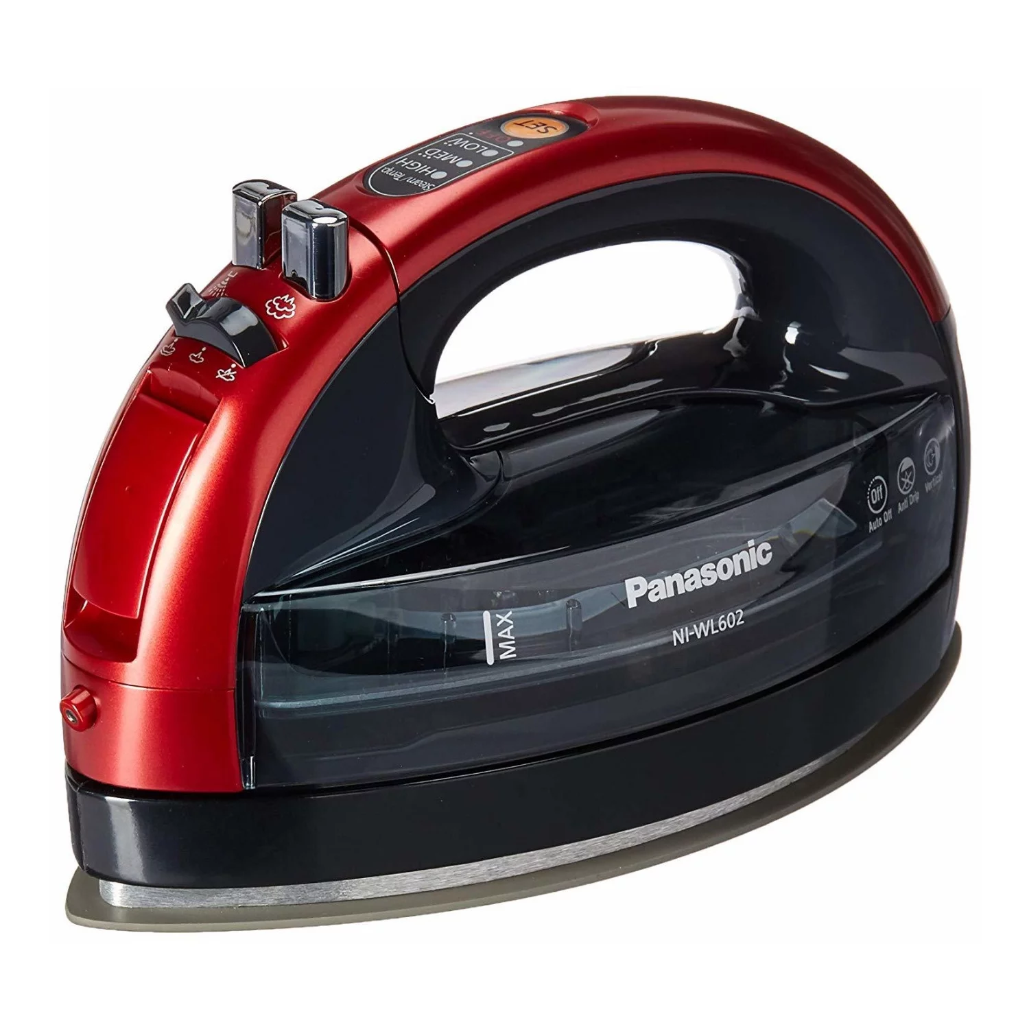 Panasonic 360-Degree Ceramic Cordless Freestyle Iron (Metallic Red)