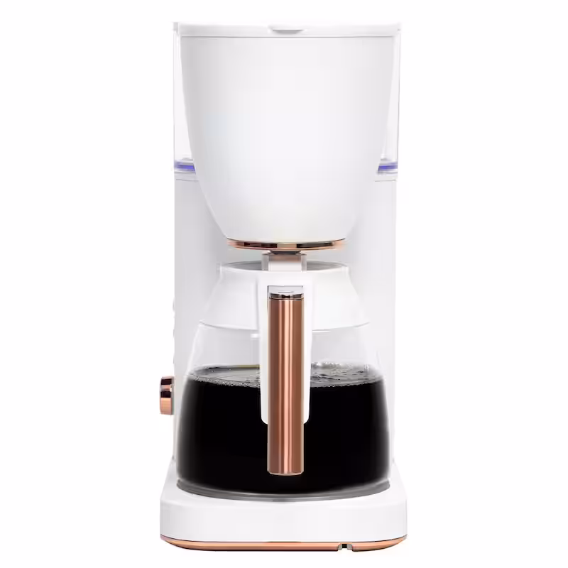 10 Cup Matte White Specialty Drip Coffee Maker with Glass Carafe and warming plate, Wi-Fi connected