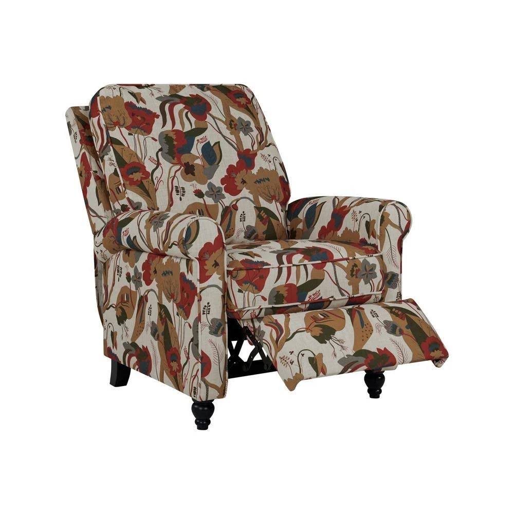 ProLounger Push Back Recliner Chair in Warm Multi Floral - Warm Floral Pod