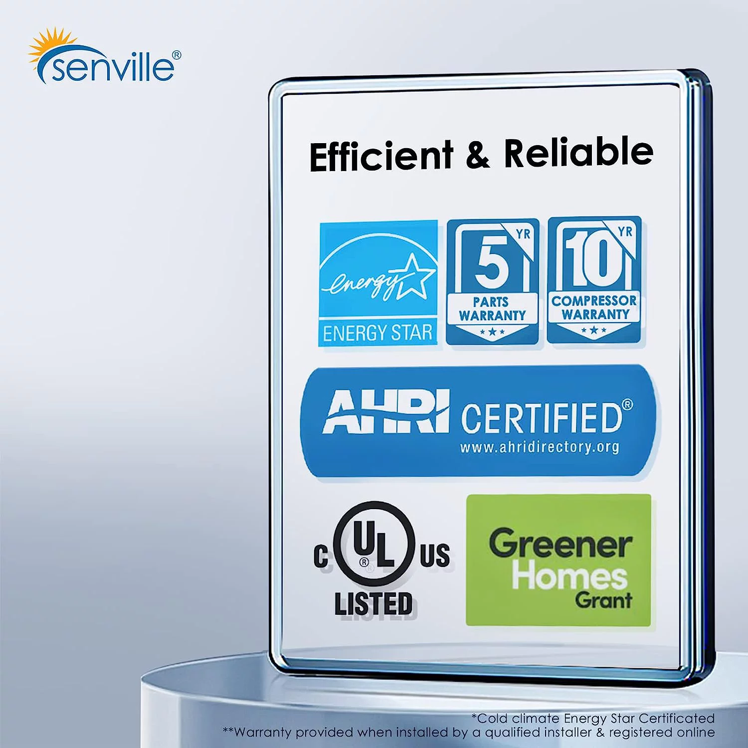 Senville 3 Ton Central Air Conditioner Heat Pump Split System, 36,000 BTU, Inverter, Variable Speed, 208/230V 36000 BTU