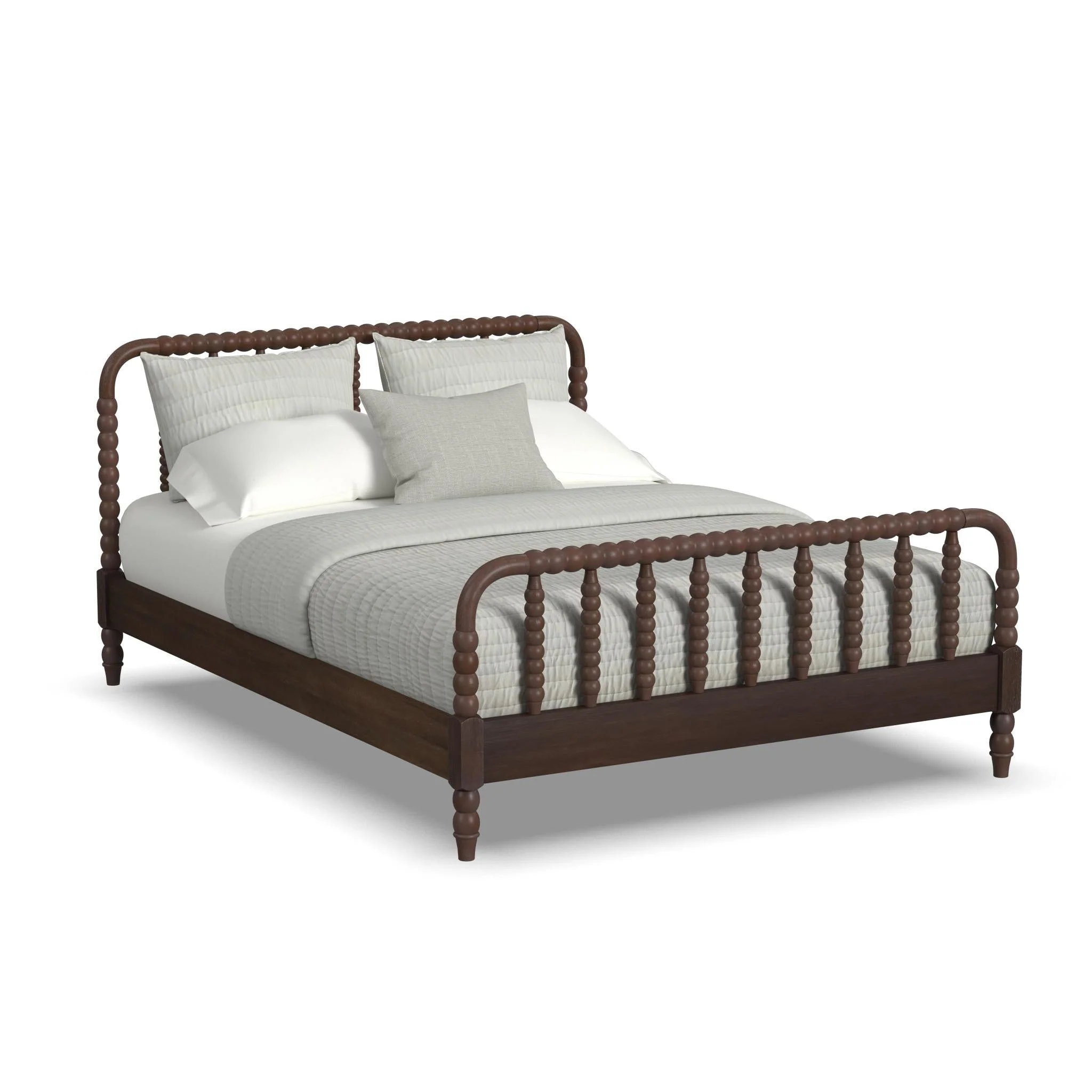 Spindle Brown Queen Bed