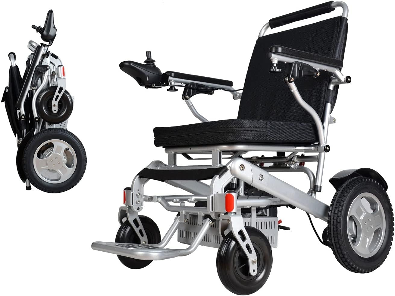 Deluxe All Terrain Electric Wheelchairs Foldable Lightweight Premium Electric Wheelchair, Portable, Compact, 500W Powerful Motors Airline Approved Folding Motorized Wheelchair
