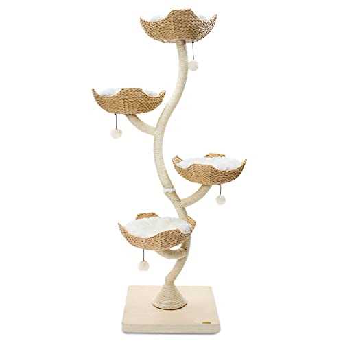 Mau Ivy Modern Cat Tree, White - Pet Supplies online store