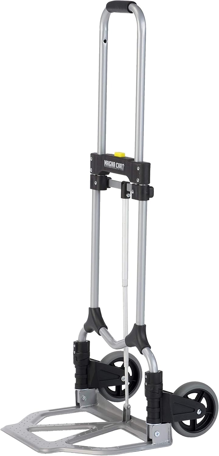 Magna Cart S-RS Personal MCI Folding Steel Hand Truck, Red/Silver Pack of 2