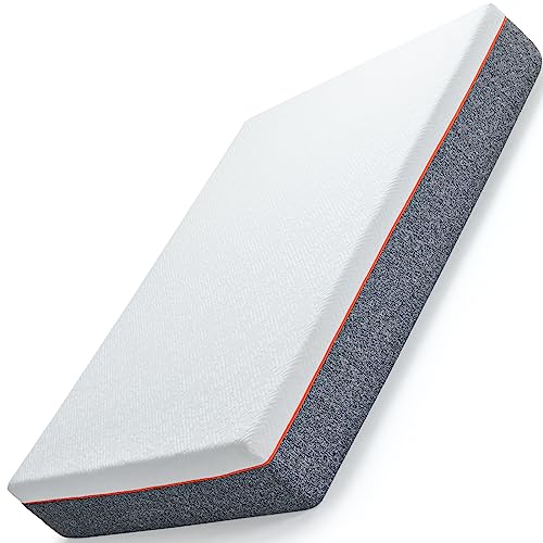 Marsail 6 Inch Twin Size Mattress, Cooling Gel Memory Foam, Fiberglass Free Breathable Cooling Bed Twin Mattress, Medium-Firm in A Box