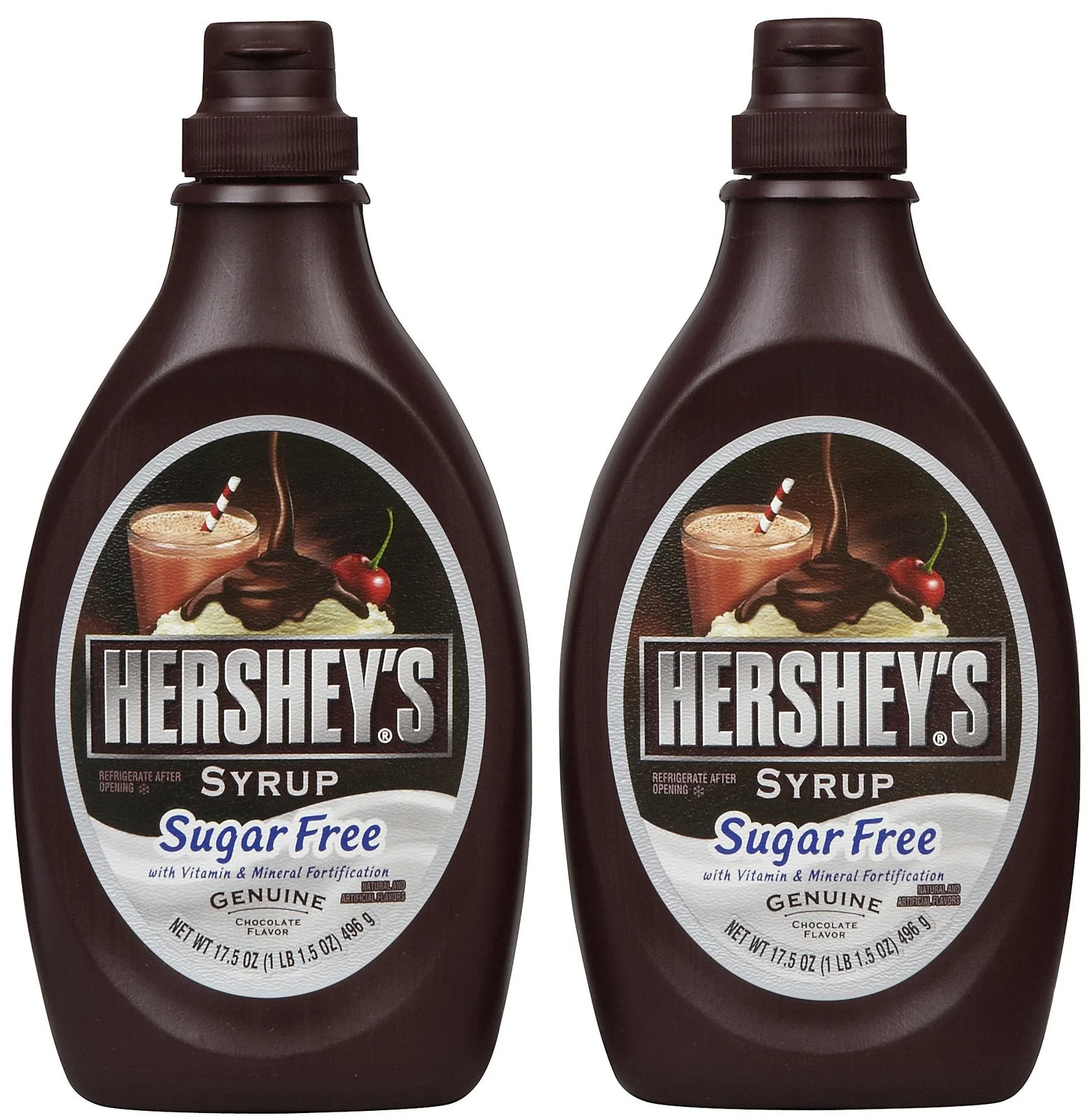 Hershey,S Sugar Free Chocolate Syrup Bottle - 1.09 Pound (Pack Of 2)