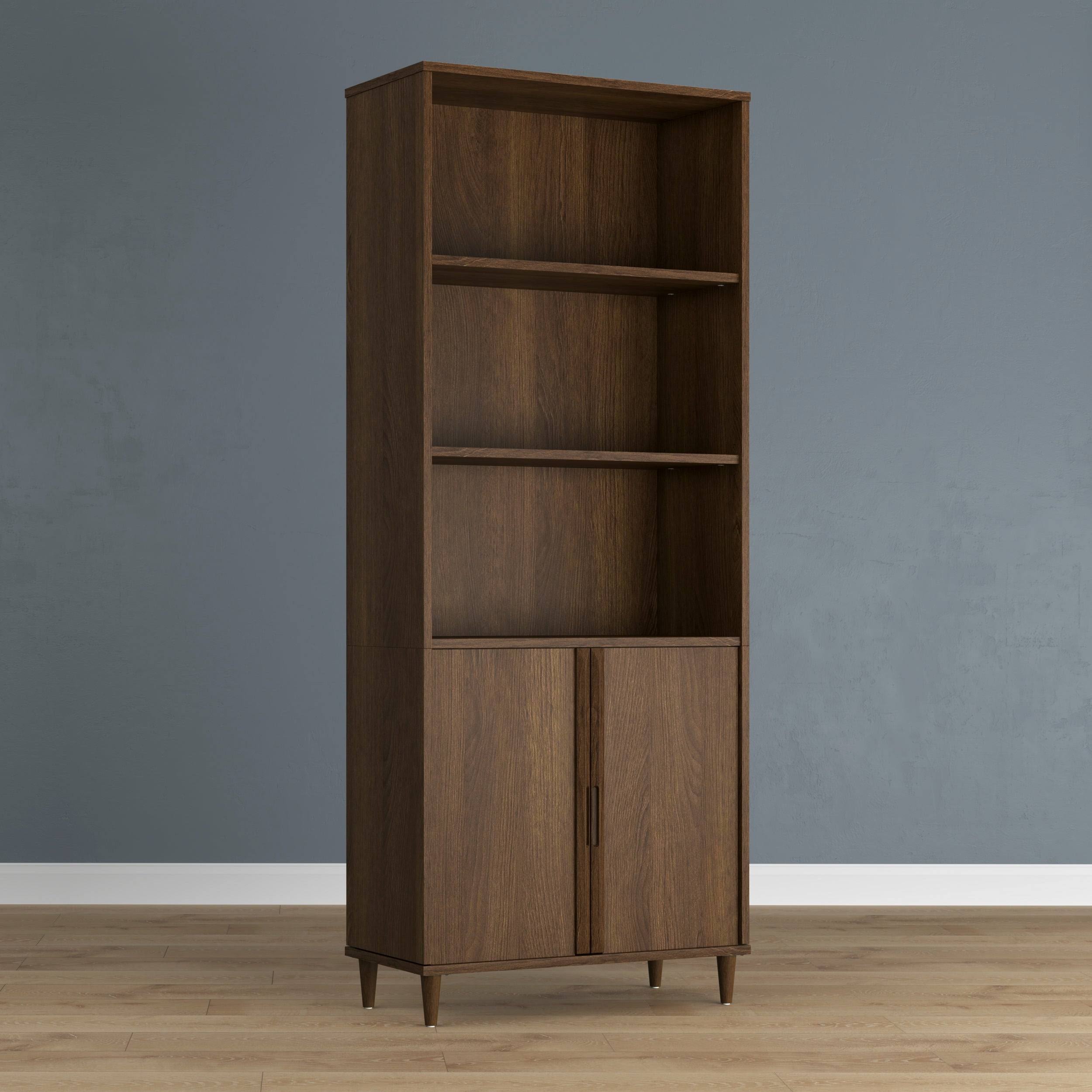 Quarters u0026 Craft High Tide Collection Home Office Library Bookcase, in Weathered White (QCLIBBWH)