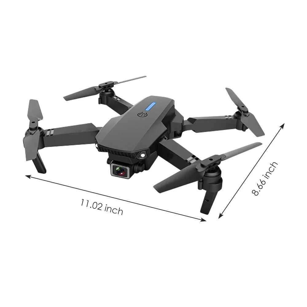Jahy2Tech E88 Pro RC Drone with 4K HD Dual Camera - WiFi FPV Quadcopter - 4 Batteries Included - Long Flight Time & Multi-Functional