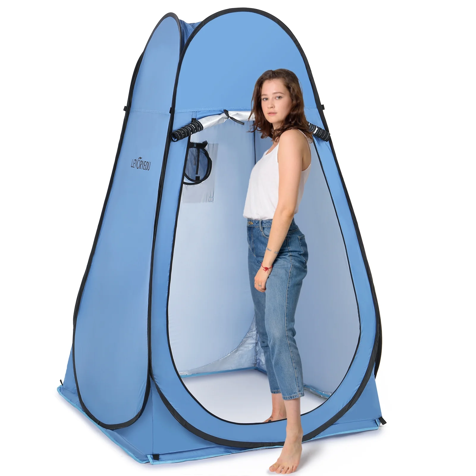CACAGOO Pop Up Privacy Shelter Tent Portable Outdoor Camping Beach Instant Shower Toilet Changing Tent Sun Rain Shelter with Window