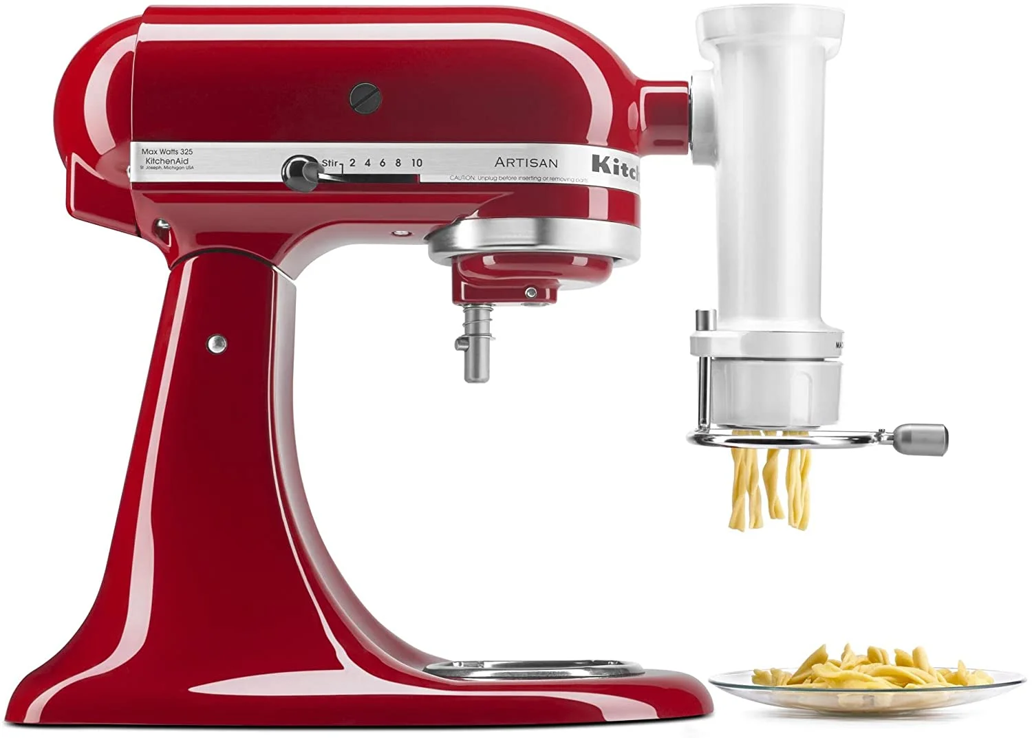 Excellent KitchenAid KSMPEXTA Gourmet Pasta Press Attachment with 6 Interchangeable Pasta Plates  White