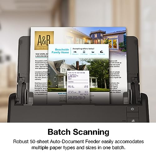 Epson Workforce ES-400 II Color Duplex Desktop Document Scanner for PC and Mac, with Auto Document Feeder (ADF) and Image Adjustment Tools, ES-400 II