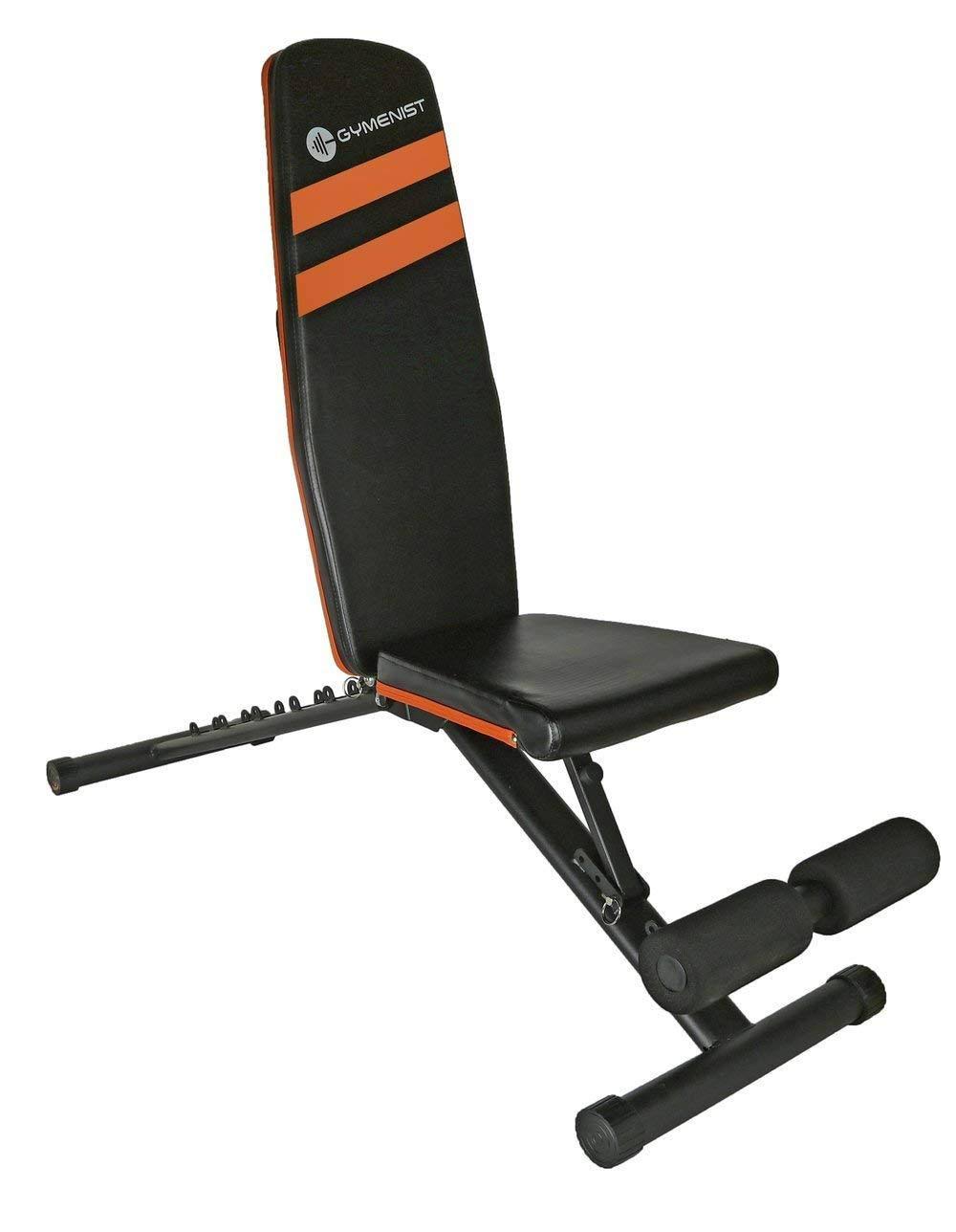 Gymenist Exercise Bench Adjustable Foldable Compact and Easy to Carry No Assembly Needed