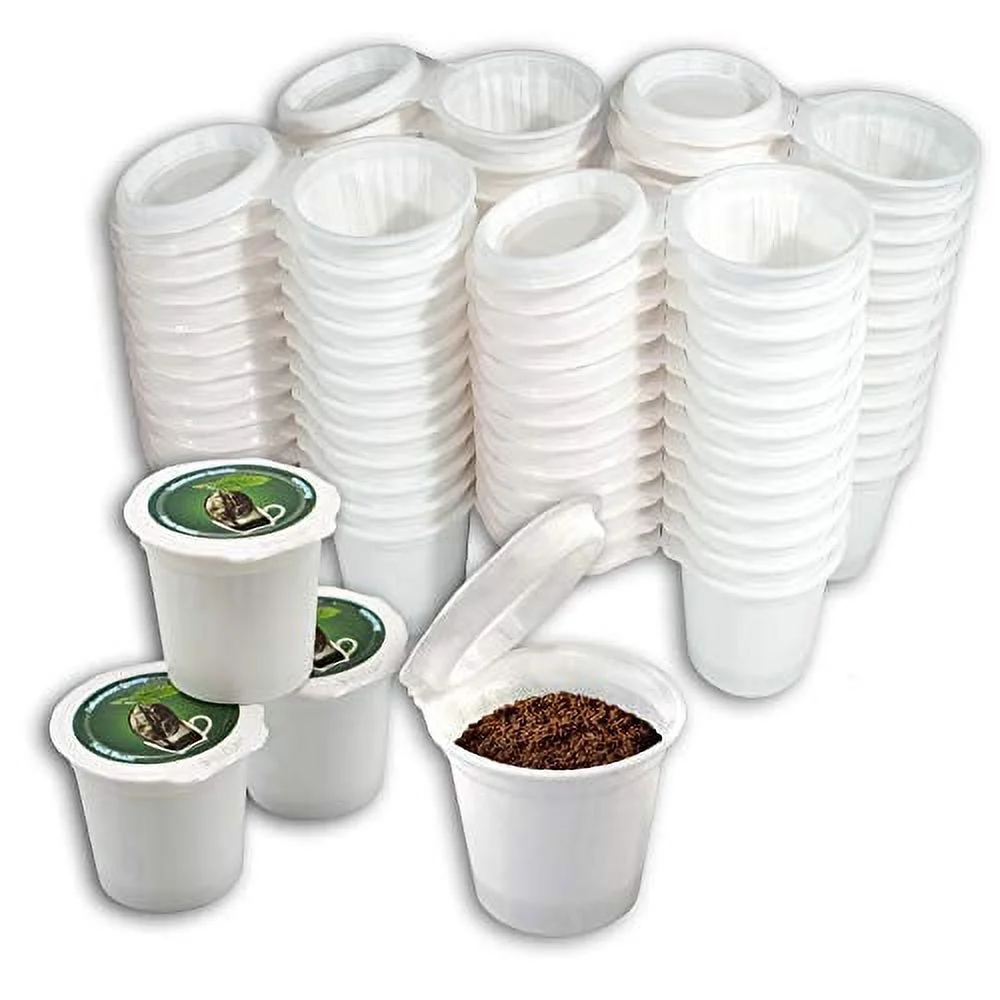 iFillCup, 48 Count Green - Fill your own Single Serve Pods. Eco friendly 100% recyclable pods for use in all k cup brewers including 1.0 & 2.0 Keurig. Airtight to seal in freshness.