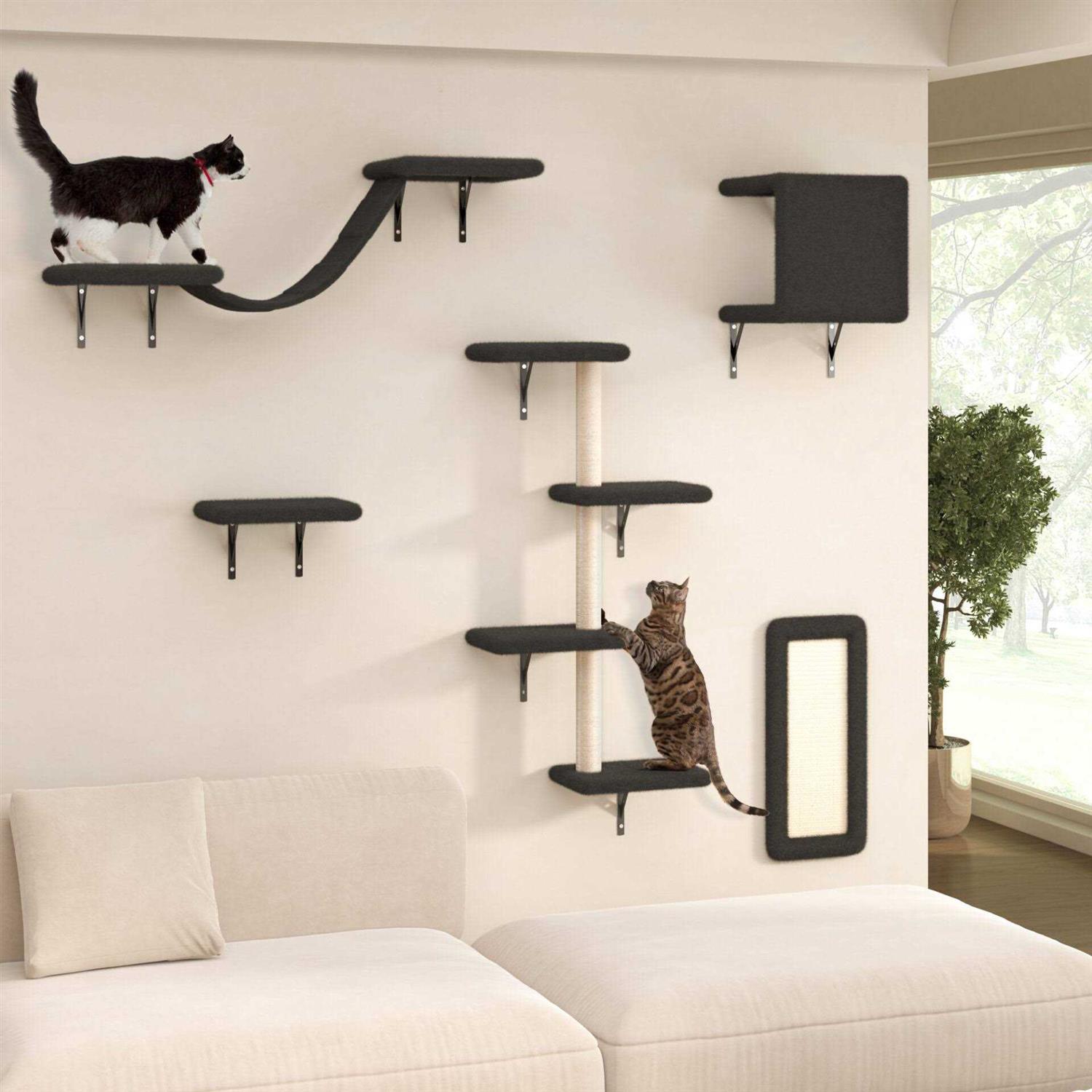 Coziwow Wall Mounted Shelves Set Cat Tree - Pet Supplies online store