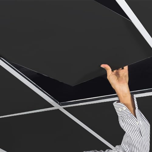 Smooth White Drop Ceiling Tile 2ft x 4ft, Ceiling Panel 24 x 48in – Waterproof, Washable and Fire-Rated - to Prevent Breakage-Cover 80 Sq. Ft-Package of 10 Tiles