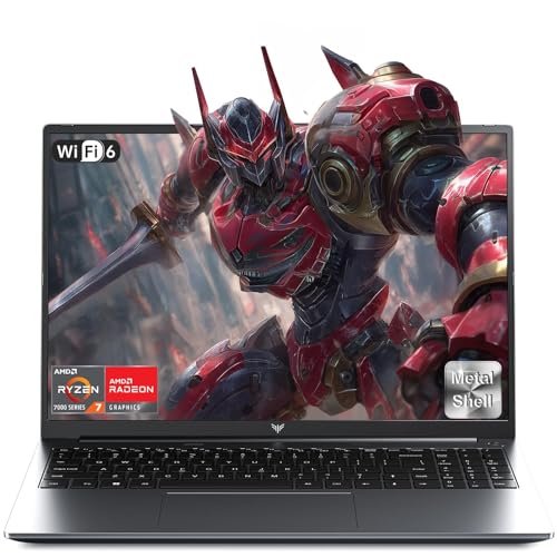 AMD Laptop,16 Inch FHD Display Laptop with AMD Ryzen 7 6800H Processor up to 4.7GHz,16GB Ram DDR5 4800MHz 512GB SSD Notebook with Backlit Keyboard