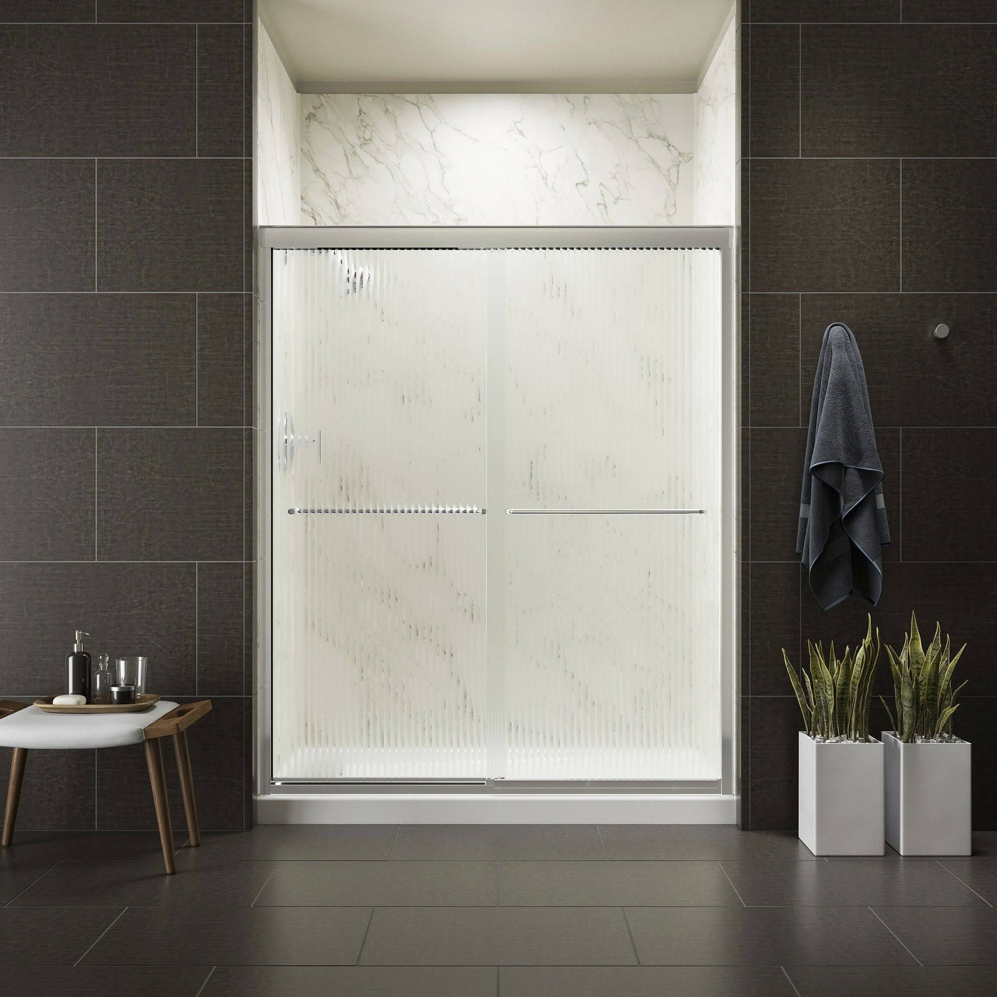Kohler K-702206-G54-SHP Fluence Shower Door Bright Polished Silver