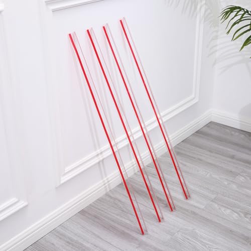 Gaahing 4Pcs Peel and Stick Clear Corner Guards, Self-Adhesive L-shaped Outside Corner Shield for Wall Edge Furniture Door Frame Protector Bumper (3.9ft x 1.0in)