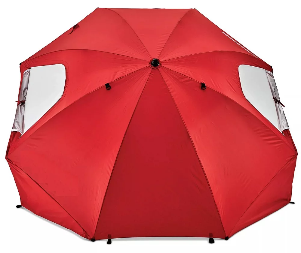 Sport-Brella Premiere 8' UPF 50+ Adjustable Portable Umbrella Canopy, Red