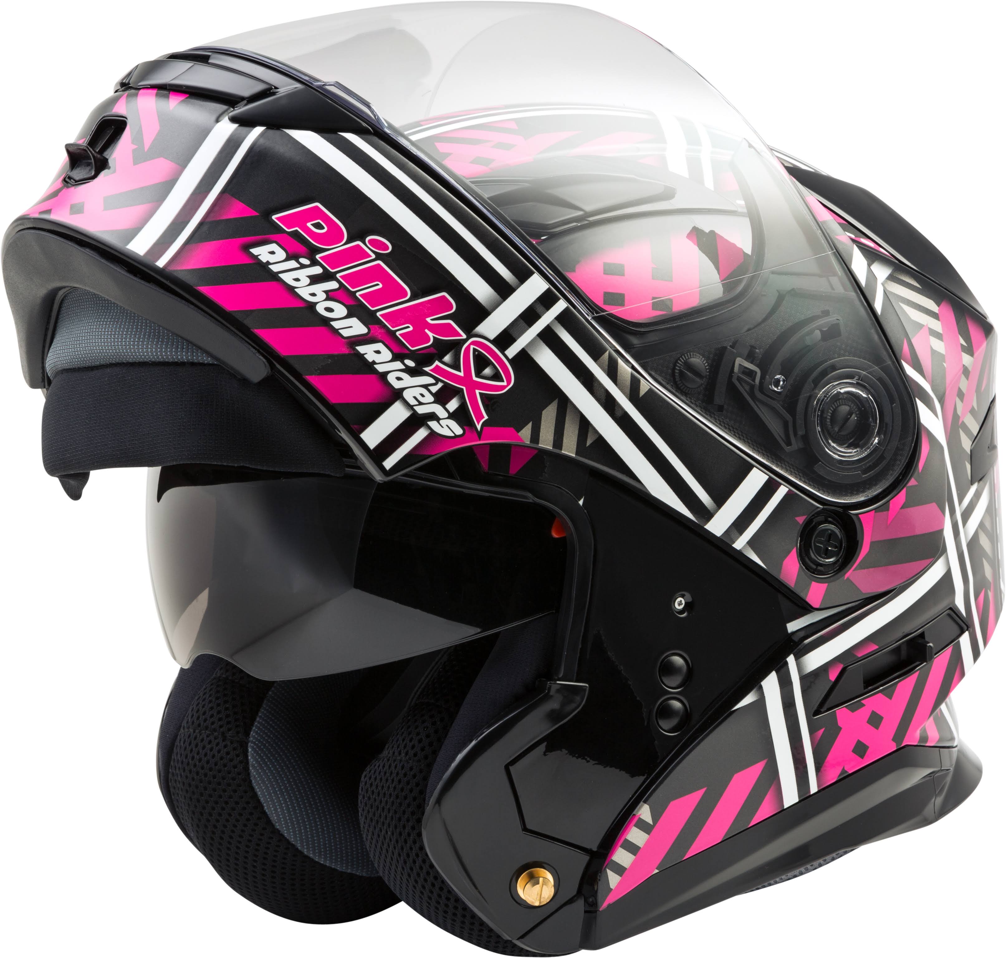 GMAX (G1012406) MD-01 Pink Ribbon Riders Helmet Black/Pink LG