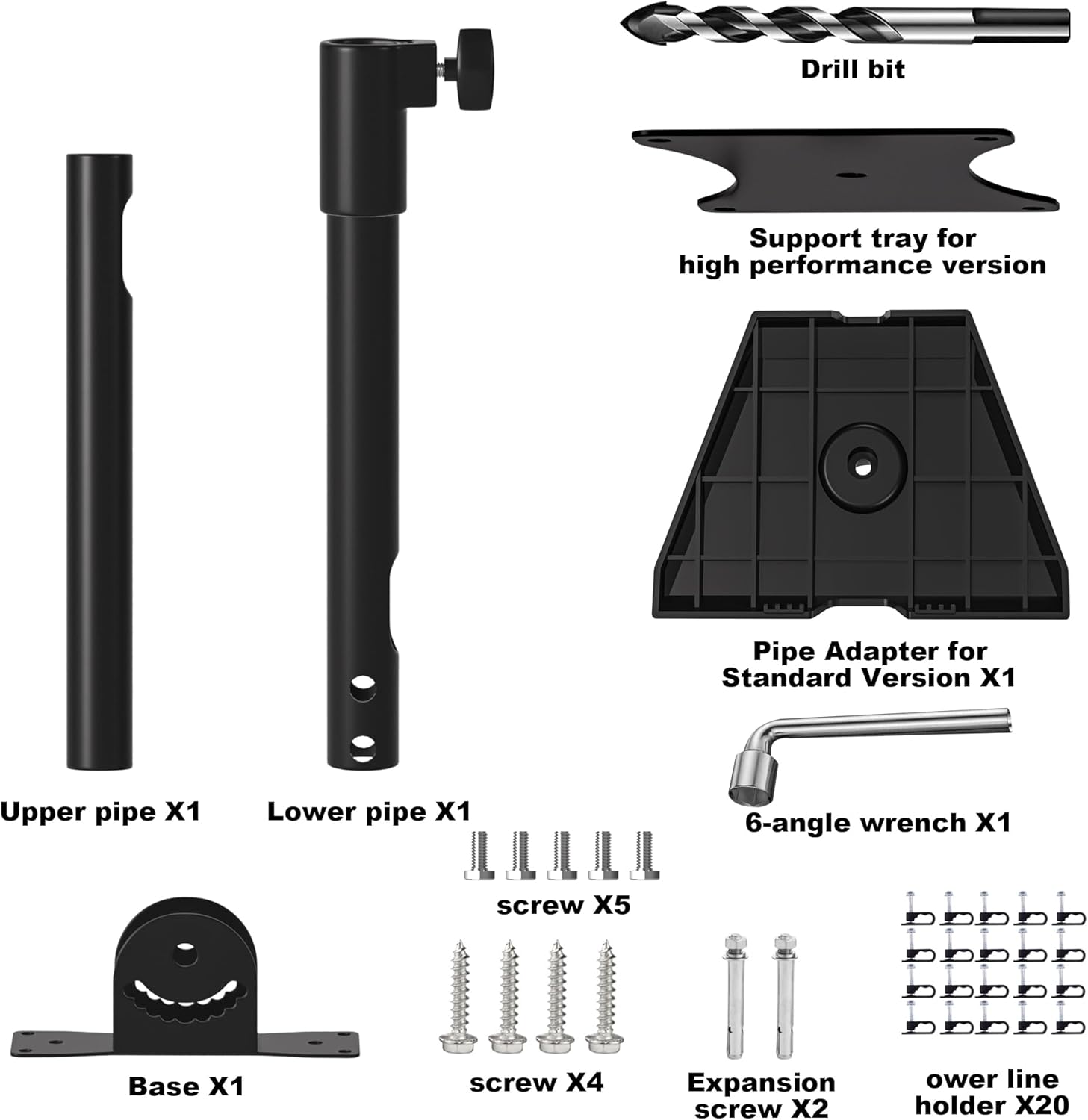 Heavy Duty Starlink Roof Mount Gen 3,Neeotyy Adjustable Starlink Pivot Mount with Starlink Gen 3 Pipe Adapter,Full Set Starlink Mounting Kit for Gen3/V4 Starlink Dish(Gen 3 Pipe Adapter Included)
