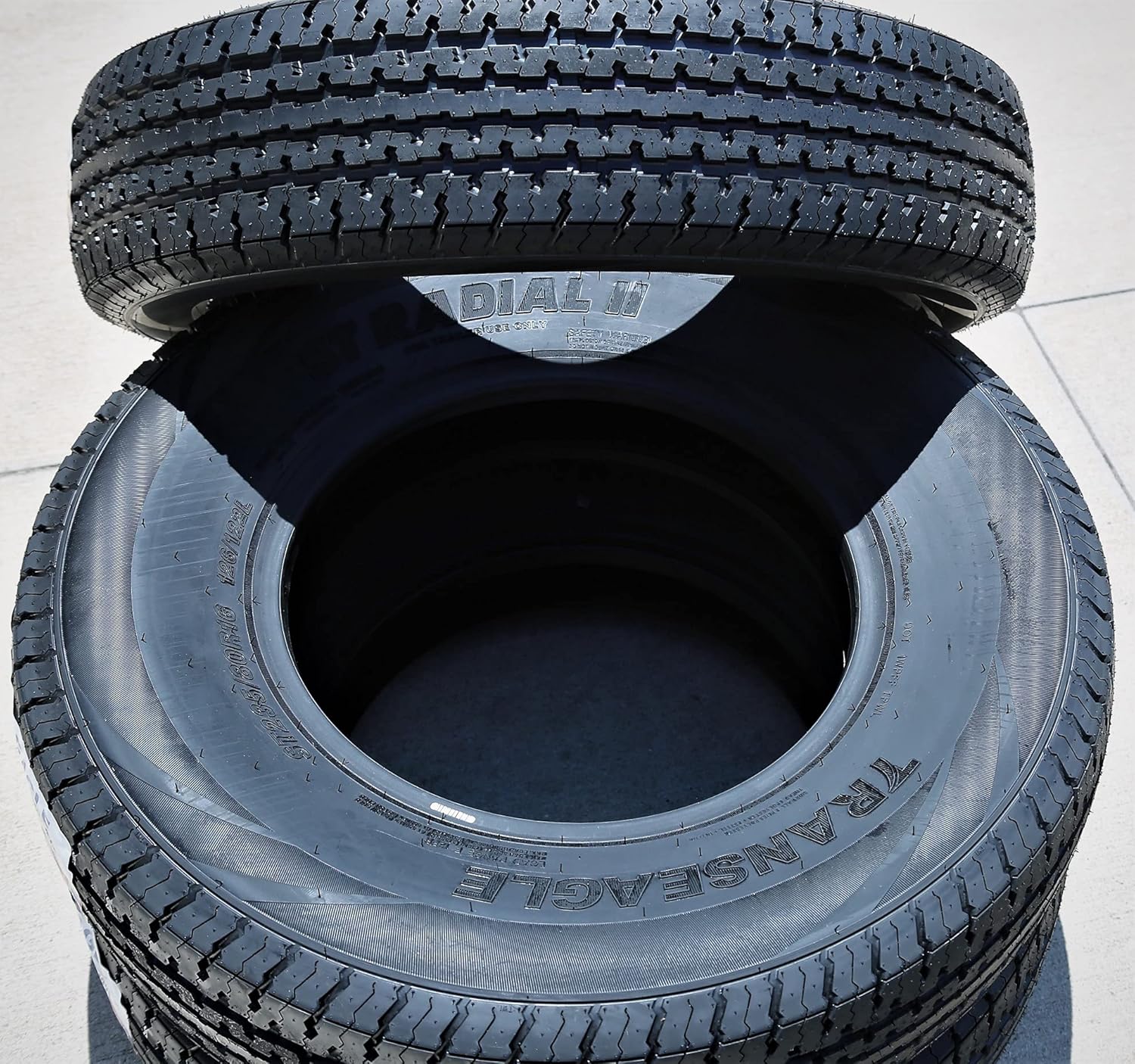 Set of 2 (TWO) Transeagle ST Radial II Premium Trailer Radial Tires-ST235/80R16 235/80/16 235/80-16 126/122L Load Range F LRF 12-Ply BSW Black Side Wall