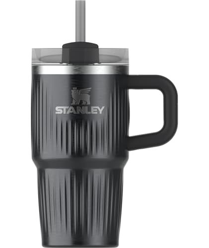 STANLEY Quencher H2.0 Tumbler with Handle and Straw 30 oz | Flowstate 3-Position Lid | Cup Holder Compatible for Travel | Insulated Stainless Steel Cup | BPA-Free | Black Chroma