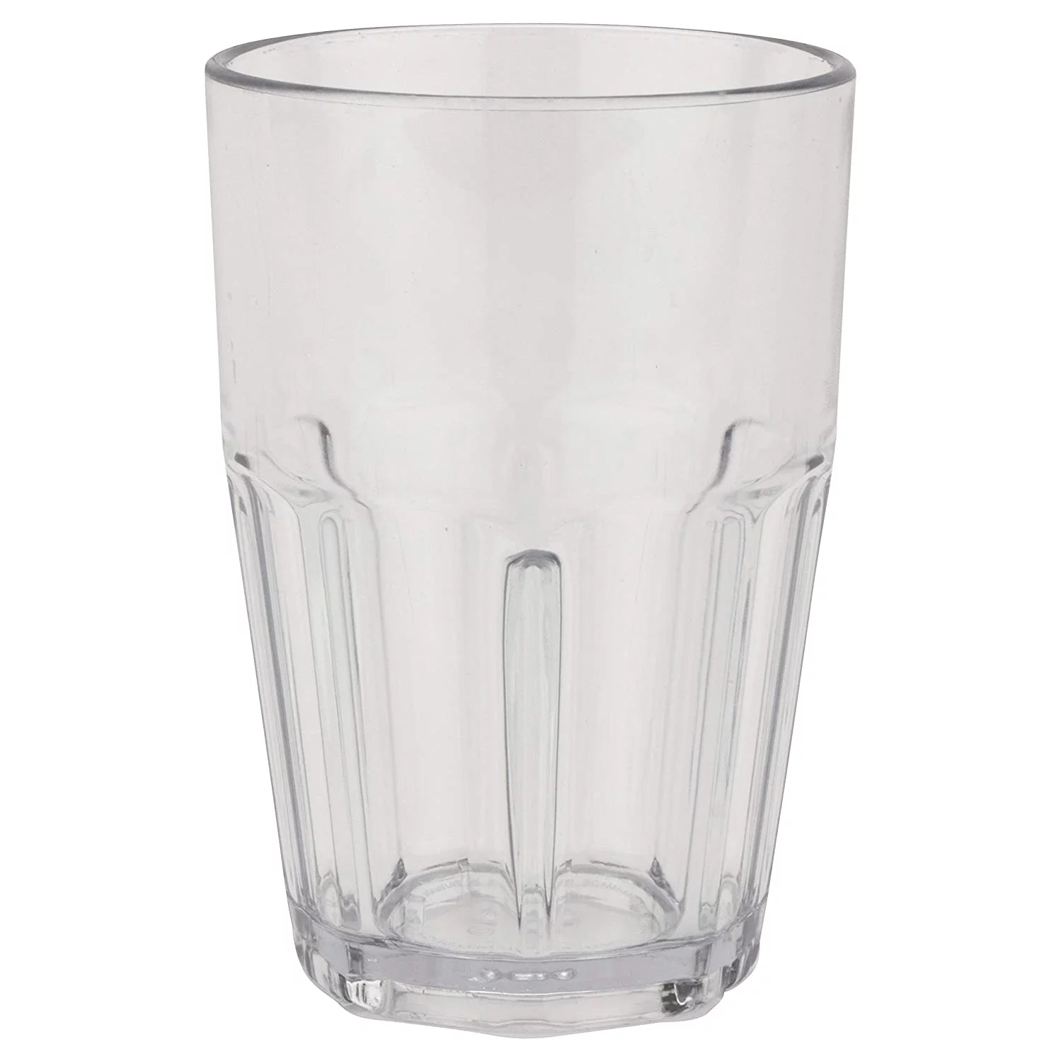 G.E.T. Heavy-Duty Faceted Shatterproof Tumbler, 14 Ounce, Blue (Set of 12)