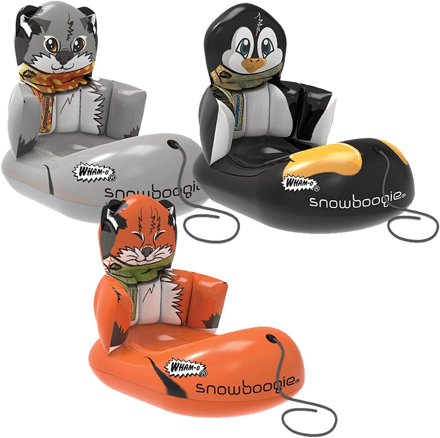 Snowboogie Child Inflatable Sled 33 Inch | Single Rider Snow Sleds | Inflatable Sled with Soft Handles | Slick Bottom for Speed & Control | Snow Sledding for Adults & Children