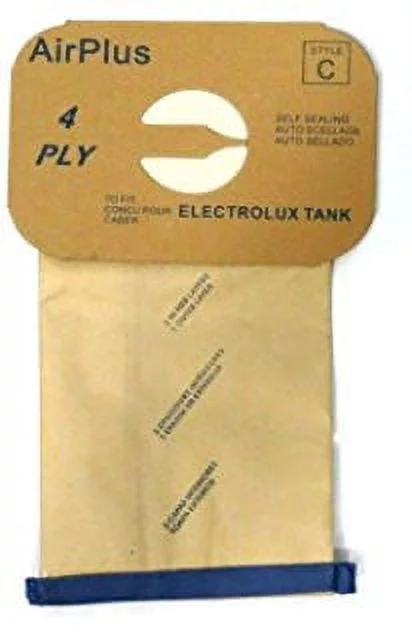 48 Compatible with Electrolux Type C Tank Model Vacuum Cleaner Bags 4 Ply By Envirocare
